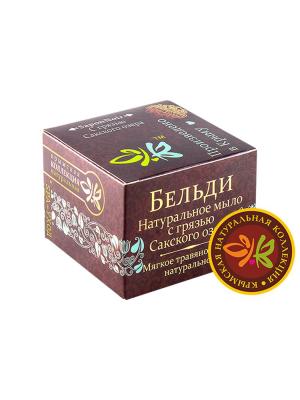 Мягкое трав.мыло БЕЛЬДИ Грязь Сакского озера 120г. Крымская Натуральная Коллекция. Цвет: белый
