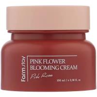 Farmstay Pink Flower Blooming Cream Pink Rose Крем для лица с экстрактом розы