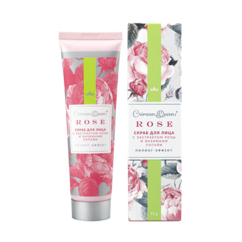 Скраб для лица с экстрактом розы, 75 г Пилинг-эффект с экстрактом розы и энзимами папайи