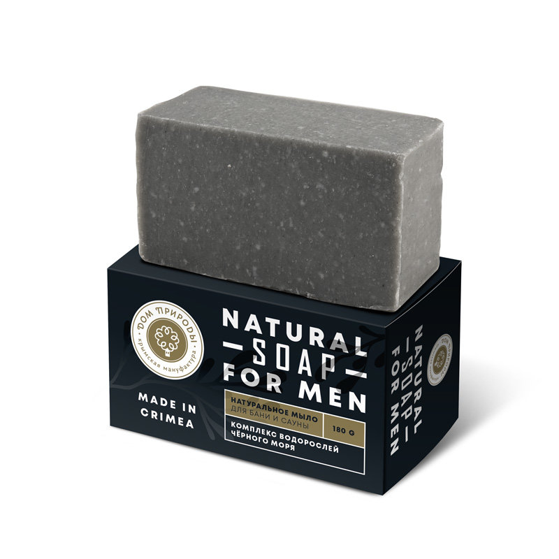 Натуральное мыло для бани и сауны с комплексом водорослей Черного моря СМ, 180г