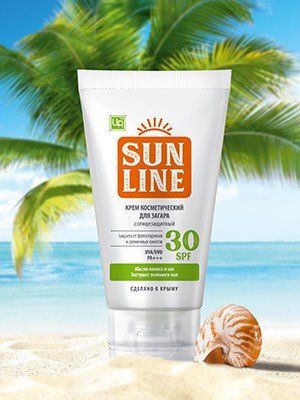 Крем косметический Sunline для загара солнцезащитный 140 г SPF 30