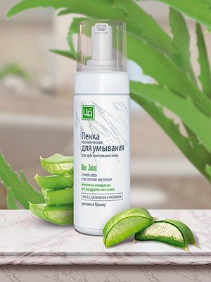 Пенка косметическая для умывания Aloe Juice для чувствительной кожи 160 г
