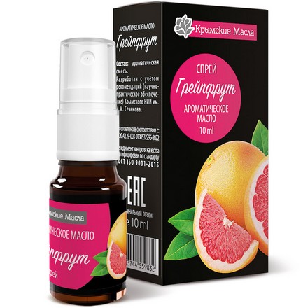 Крымские Масла Парф.масло Грейпфрукт спрей 10 мл