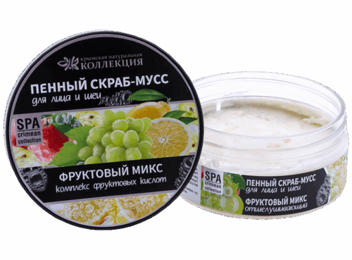 Пенный скраб-мусс 200 г (Фруктовый микс 150 г)