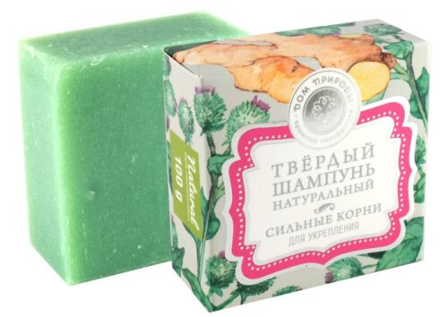 Твердое натуральное мыло-шампунь "Сильные корни" МН, 90г