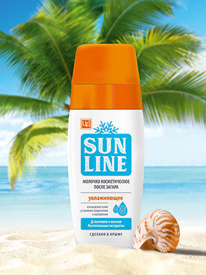 Молочко косметическое Sunline для ухода за кожей после загара, 125 г