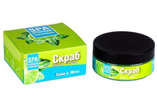 Скраб SPA масляно-солевой 250 г (Мята-Лайм охлаждающий)