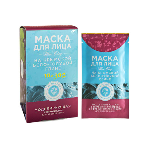 Маска Моделирующая для зрелой кожи на основе Крымской бело-голубой глины ЛГ, упаковка: туба, 160г