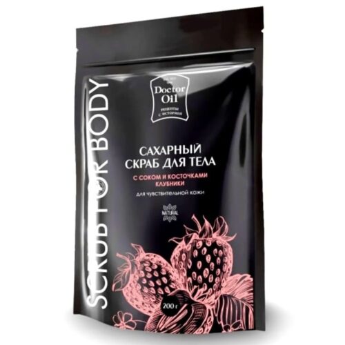 DrOil Скраб для тела сахарный КЛУБНИКА 200 гр