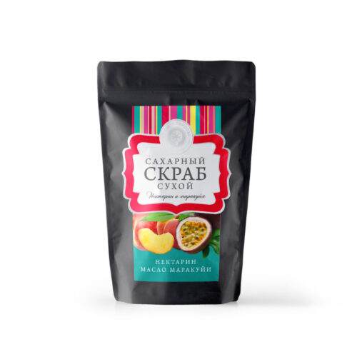 Сухой сахарный скраб для тела Нектарин и маракуйя 250 г