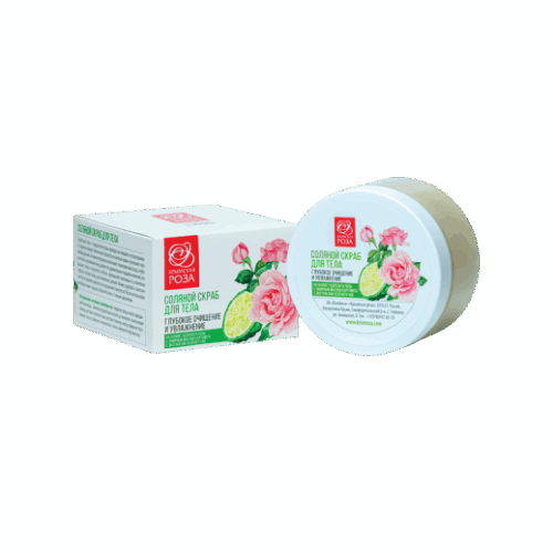 Скраб для тела Роза, Соляной, Глубокое очищение и увлажнение, 300 г