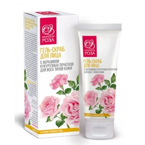 Гель-скраб для лица Роза с абразивом кукурузных початков, 75 мл
