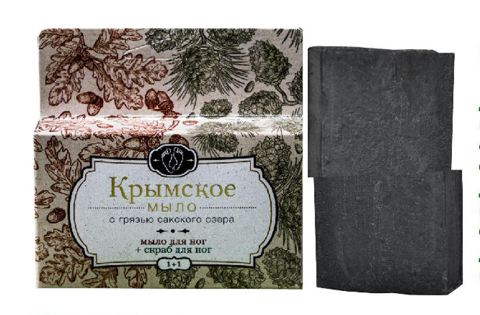 Крымское мыло с грязью "1+1 Мыло – скраб для ног + Для ног"