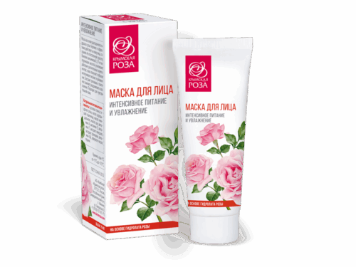 Маска для лица Роза Интенсивное питание и увлажнение, 75 мл