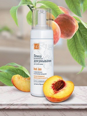 Пенка для умывания Peach Juice для сухой кожи 160 гр.