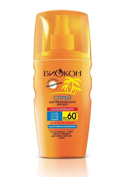 7 Биокон спрей для безопасного загара SPF 60+ 160 мл