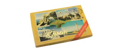 Сувенирный набор крымского мыла с марками Акварели Крыма (2 бруска по 50г.), 100 г : КОЛЛАЖ Западный Крым