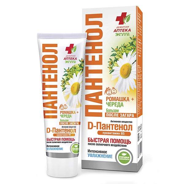 Биокон ПАНТЕНОЛ - Бальзам п/заг. и солн. ожог. "Ромашка и Череда", 90мл