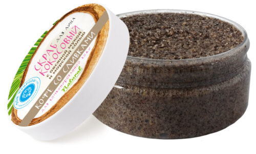 Скраб кокосовый для лица, 170 г : Кофе со сливками для комбинированной кожи