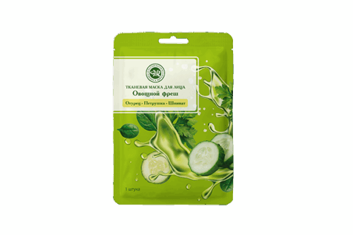 Тканевые маски для лица SUPERFOOD 20 г ШТУКА (Овощной фреш (Огурец, Шпинат, Петрушка) 1 шт)