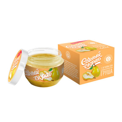 Сочный скраб для тела с активами соков, 250г : С активом сока груши