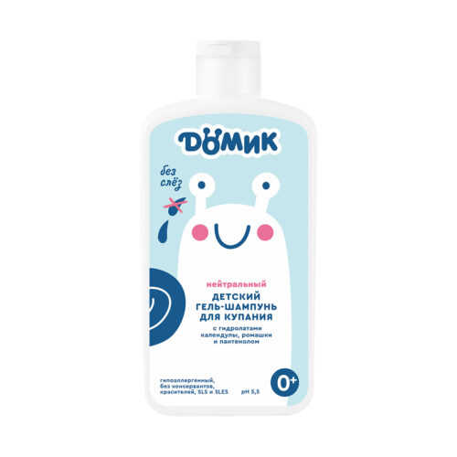 Нейтральный гель-шампунь для купания малышей без слез 0+ рН 5,5 ДЕТ, 500мл
