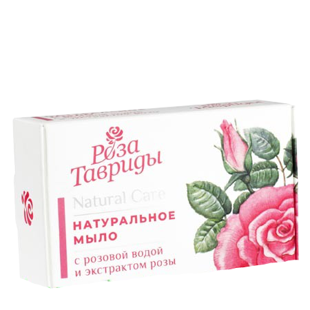 Натуральное мыло с розовой водой и экстрактом розы РТ, 95г