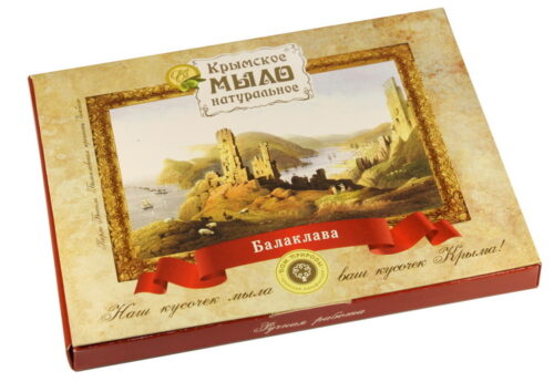 Сувенирный набор крымского мыла с картинами К.Боссоли (2 бруска по 50г.), 100 г : Балаклава