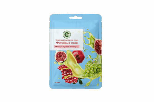Тканевые маски для лица SUPERFOOD 20 г ШТУКА (Фруктовый смузи (Виноград, Инжир, Гранат) 1 шт)