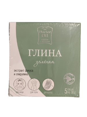 Doctor Oil Глина зеленая для лица, тела и волос 5*30 граммов