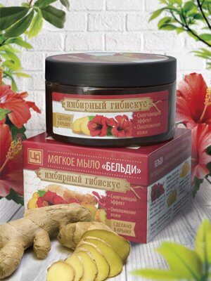 Мыло мягкое бельди "Имбирный гибискус" 250 г
