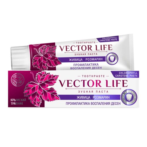 Зубная паста "VECTOR LIFE" ПРОФИЛАКТИКА ВОСПАЛЕНИЯ ДЕСЕН (живица, розмарин) 100 гр