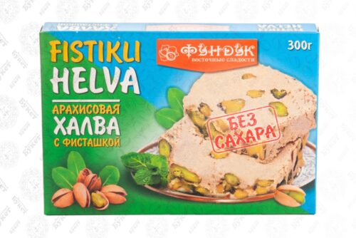 Халва арахисовая "Фундук" 300 гр БЕЗ САХАРА с фисташкой
