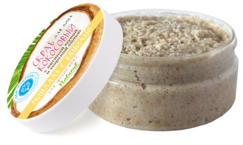 Скраб кокосовый для лица, 170 г : Миндаль с ванилью для зрелой кожи