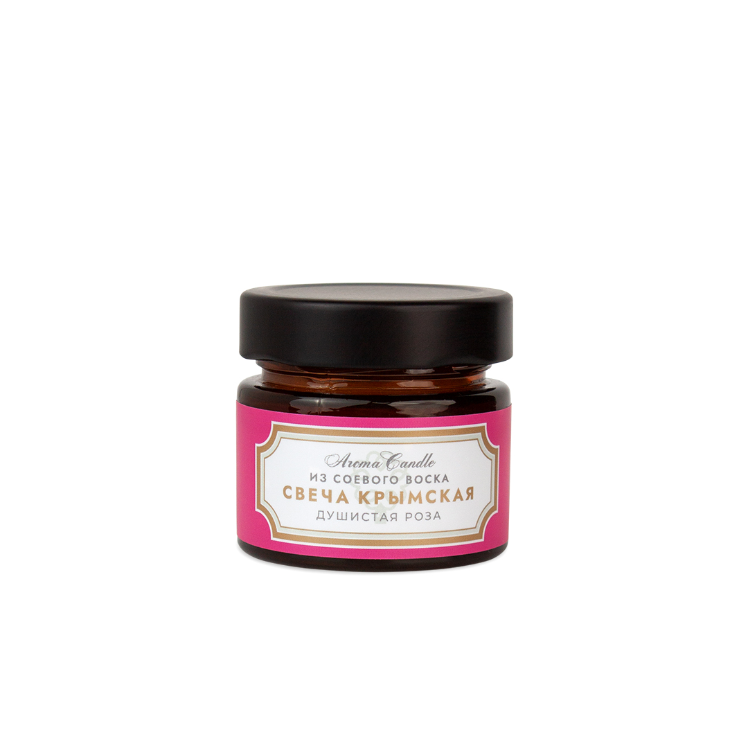 Ароматическая свеча из соевого воска Душистая роза КИ, 70г