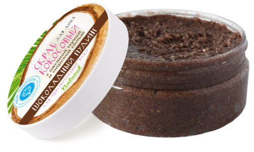 Скраб кокосовый для лица, 170 г Шоколадный пудинг для чувствительной кожи