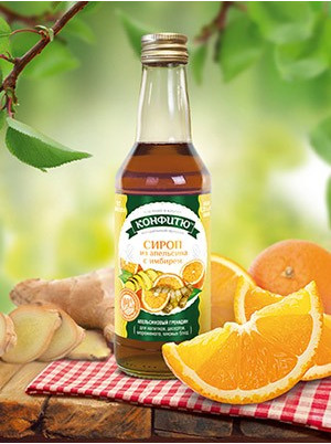 Сироп из апельсина с имбирем, 0,25 л