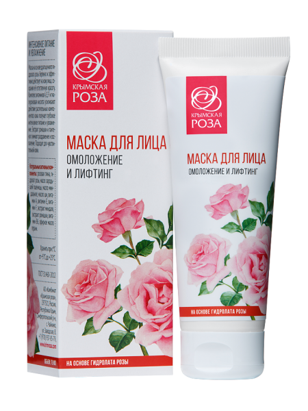 Маска для лица Роза Омоложение и лифтинг, 75 мл