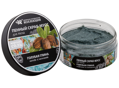 Пенный скраб-мусс 200 г (Голубая глина)