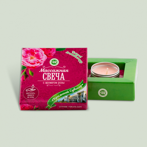 Массажная свеча (с ароматом Розы)