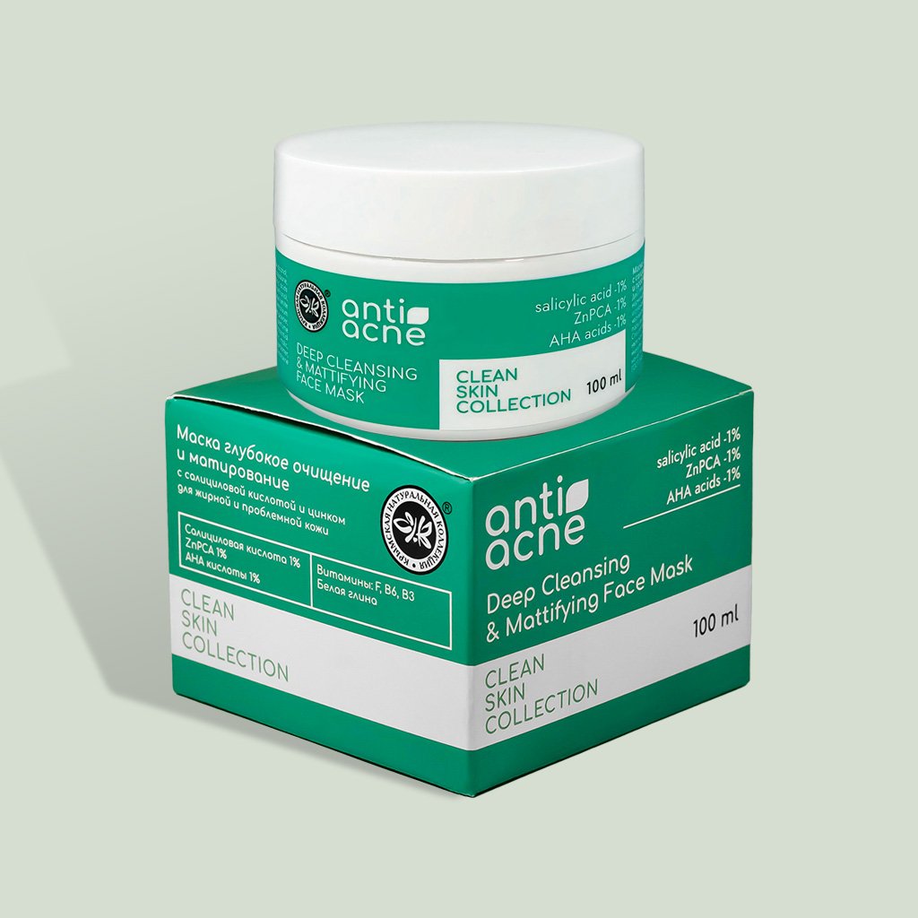Anti-acne коллекция (Маска с салициловой кислотой и цинком 100 мл)