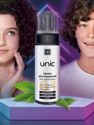 Пенка косметическая для умывания UNIC для юной кожи, 160 г