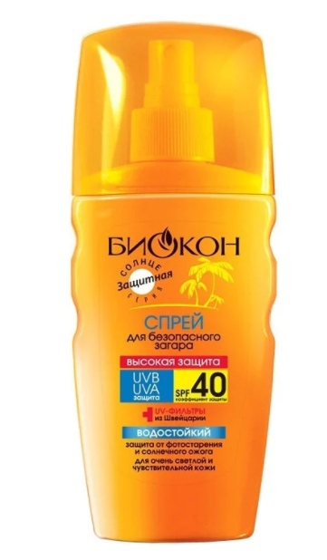 Биокон спрей для безопасного загара SPF 40 160 мл