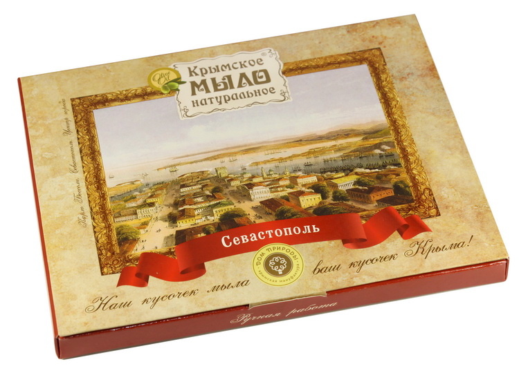 Сувенирный набор крымского мыла с картинами К.Боссоли (2 бруска по 50г.), 100 г : Алупка