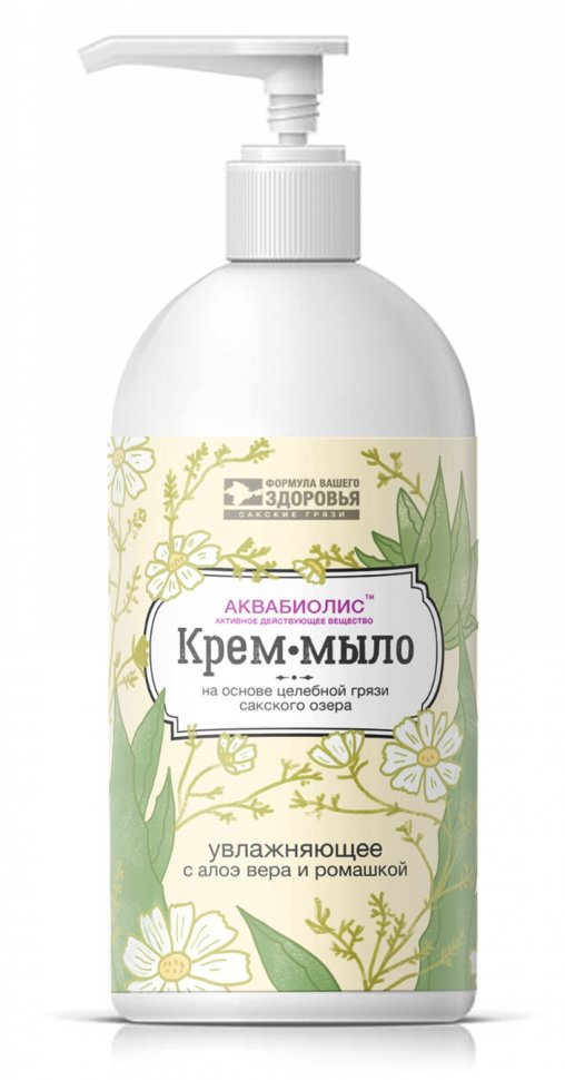 Крем-мыло АКВАБИОЛИС «Увлажняющее алоэ вера и ромашка»