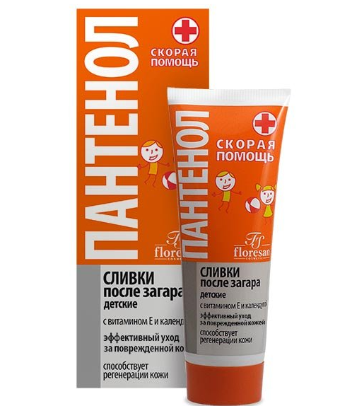 Ф-315 Пантенол детские сливки после загара 75 мл Скорая помощь с витамином Е