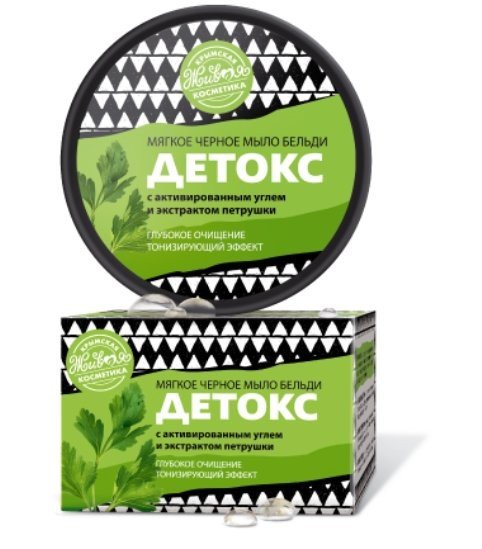 Мягкое черное мыло бельди Детокс